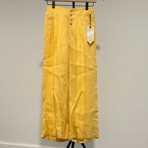 Yellow High-Waisted Women's Pants